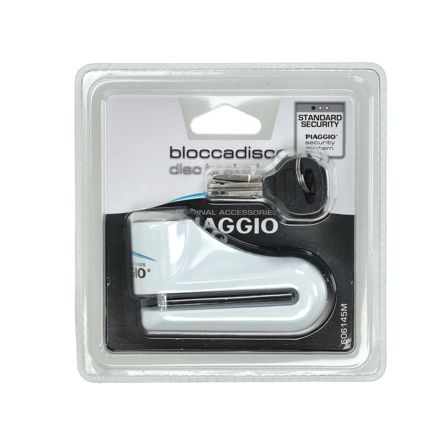 Schijfremslot Piaggio origineel 5mm wit Aprilia/Gilera/Piaggio/ Vespa